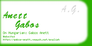 anett gabos business card